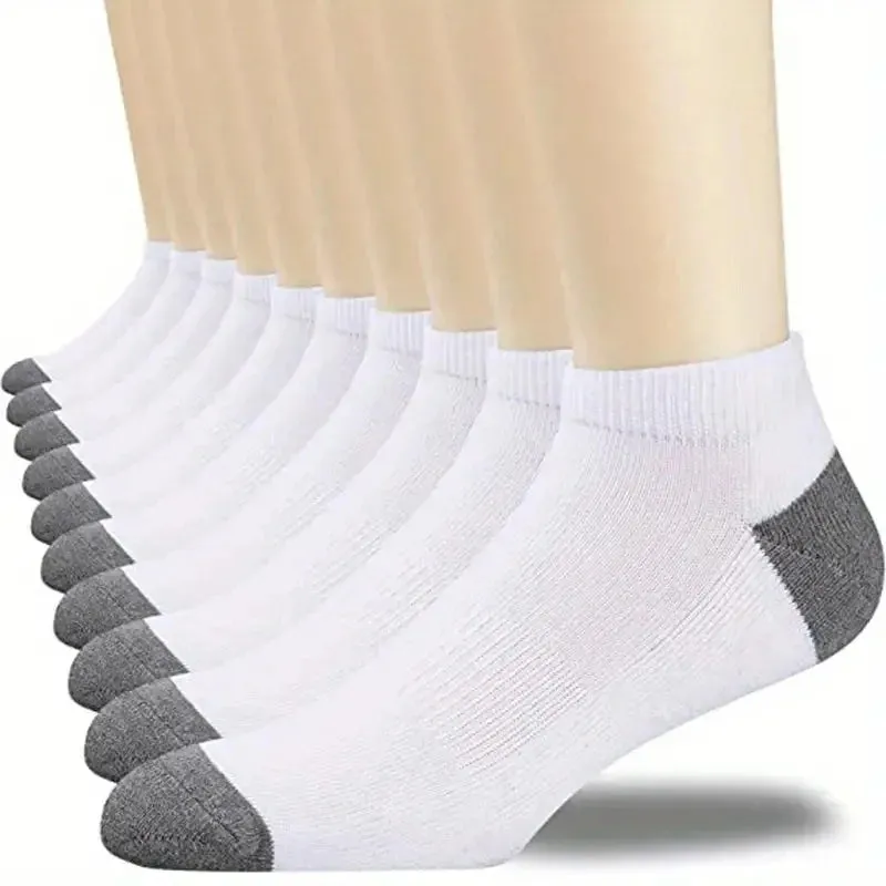 10pairs Men's Fashion Cotton Breathable Comfortable Ankle Socks, Men's Summer Socks