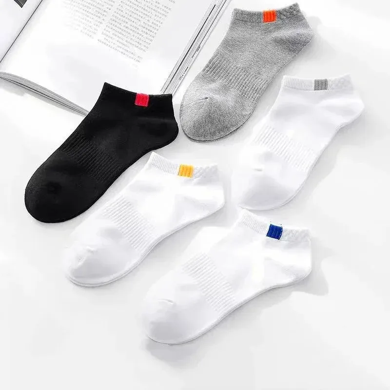 10pairs Men's Fashion Cotton Breathable Comfortable Ankle Socks, Men's Summer Socks