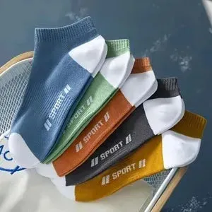 10pairs Men's Fashion Cotton Breathable Comfortable Ankle Socks, Men's Summer Socks