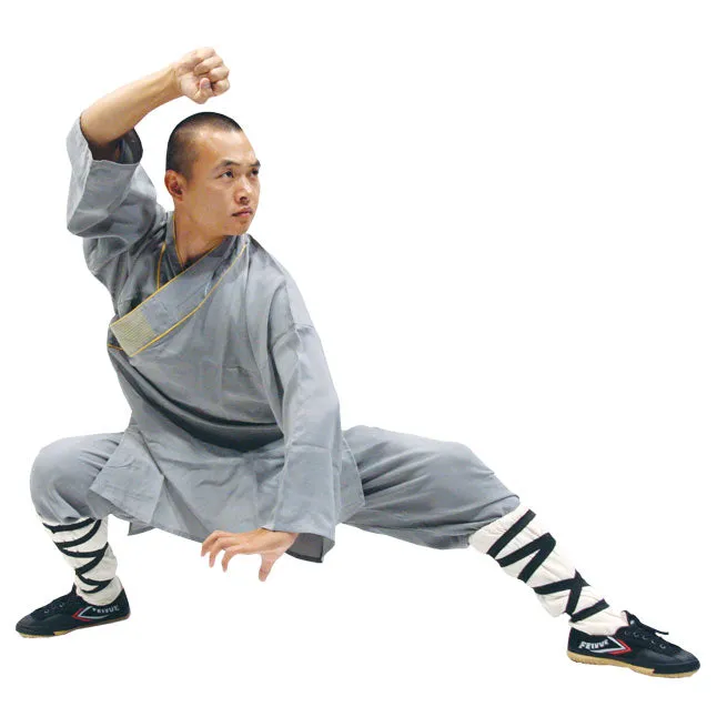 15% OFF Shaolin Style Warrior Monk Robes : Gray/Orange