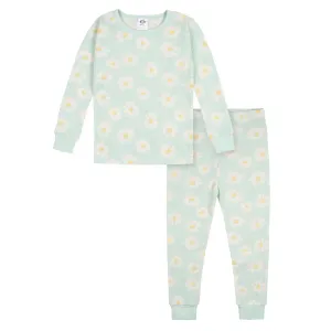 2-Piece Infant & Toddler Girls Daisies Snug Fit Pajama Set