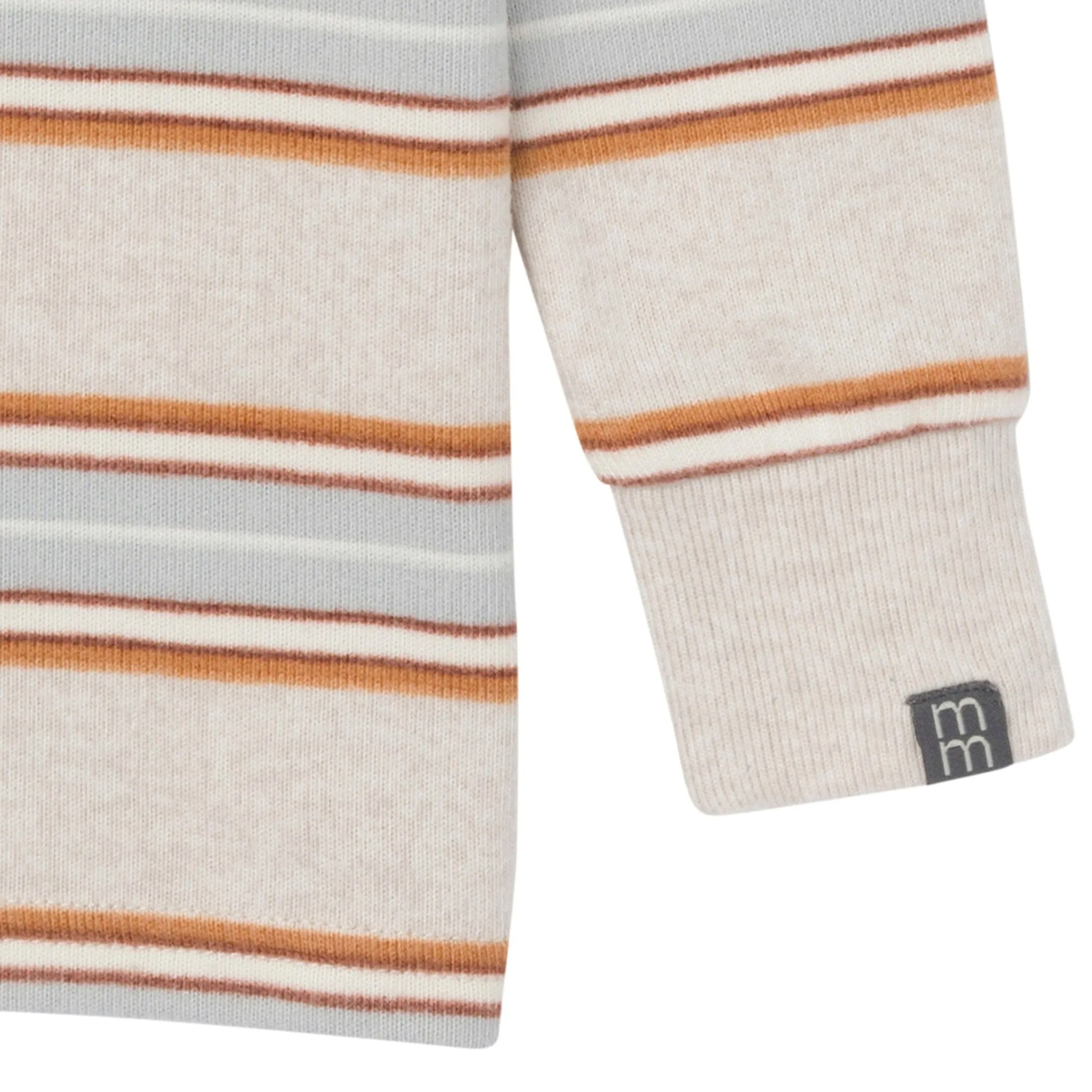 2-Piece Infant & Toddler Neutral Oatmeal Heather Stripe Hacci Pajama Set