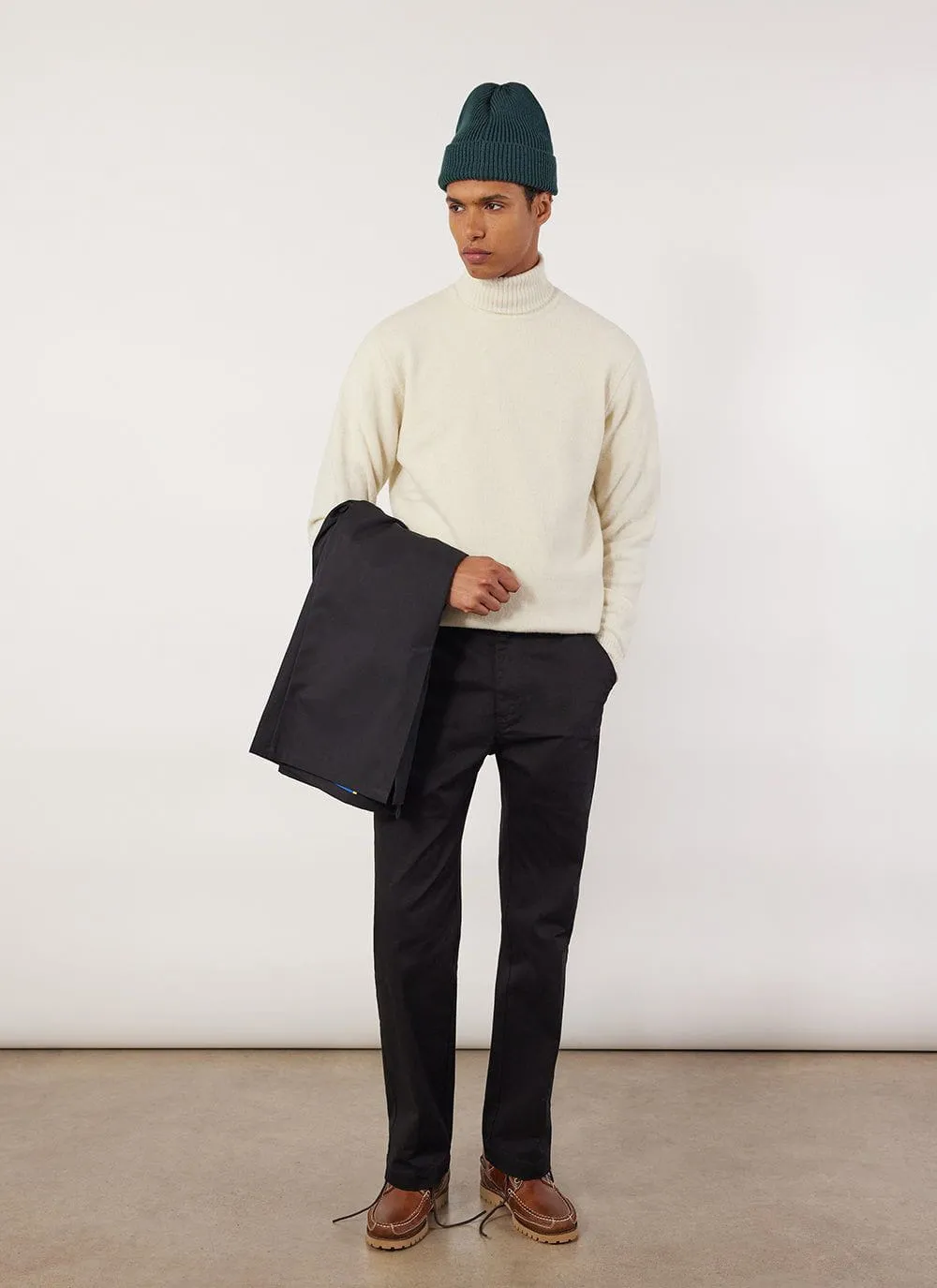 Auxiliary Roll Neck Jumper | Alpaca Wool | Ecru