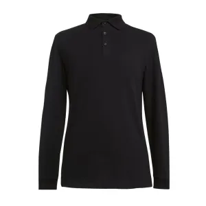 BA008-XXL Brook Taverner Frederick Mens Long Sleeve Polo Shirt Black Size XXL