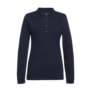 BA143-M Brook Taverner Anna Womens Long Sleeve Polo Shirt Navy Size M