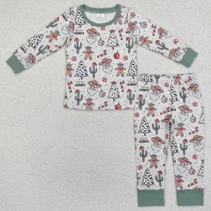 Baby Boys Pajamas Christmas Western Tree Top Pants Pajamas Clothes Sets BLP0817