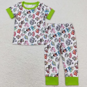 Baby Boys Pajamas Toys Green Shirts Pants Pajamas Sleepwear Sets BSPO0321