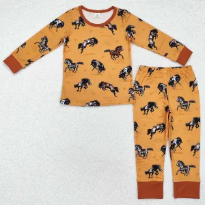 Baby Boys Pajamas Western Horse Bamboo Pajamas Sleepwear Sets BLP0899