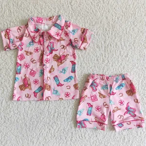 Baby Girls Clothes Pajamas Set Boutique Kids Girls Summer Sleepwear Nightwear GSSO0021