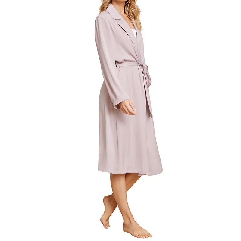 BAREFOOT DREAMS | Washed Satin Notch Collar Robe