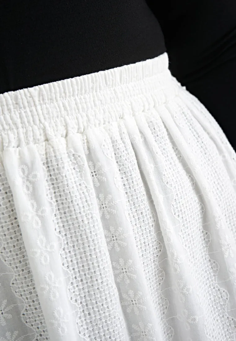 Betsy Eyelet Flare Skirt