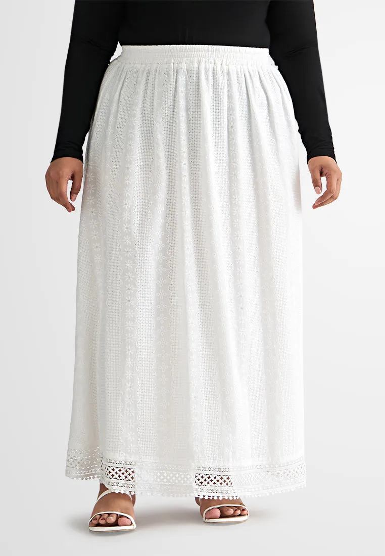 Betsy Eyelet Flare Skirt