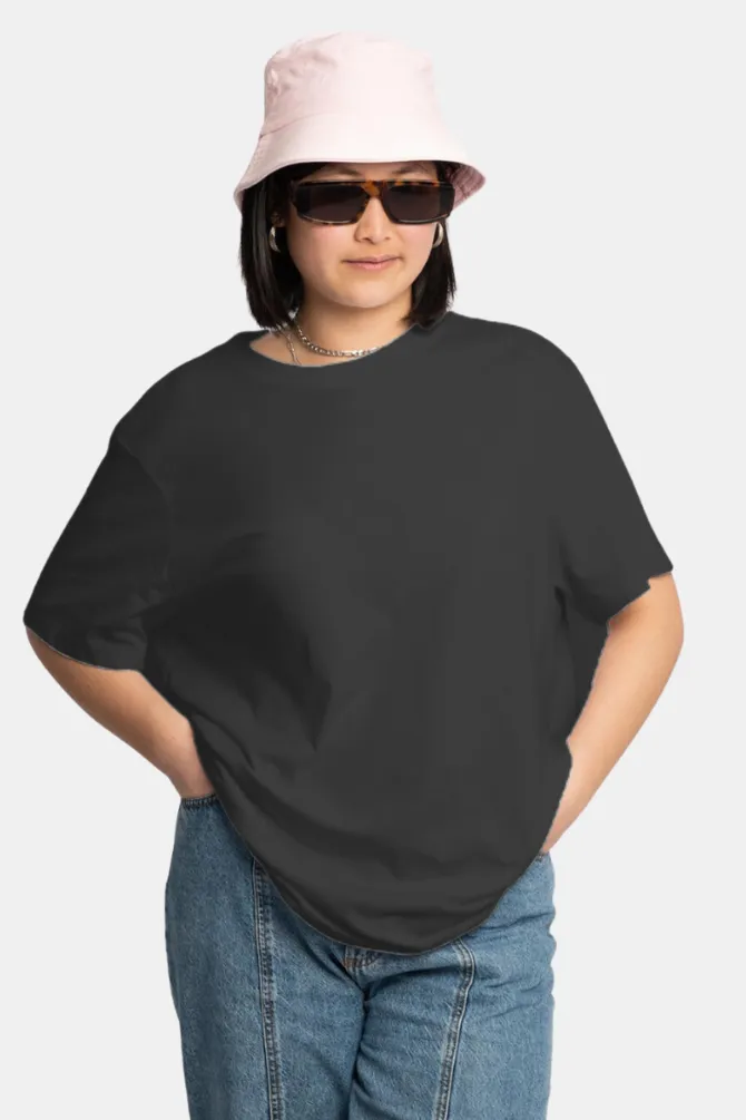 Black Lightweight Oversized T-shirt for women