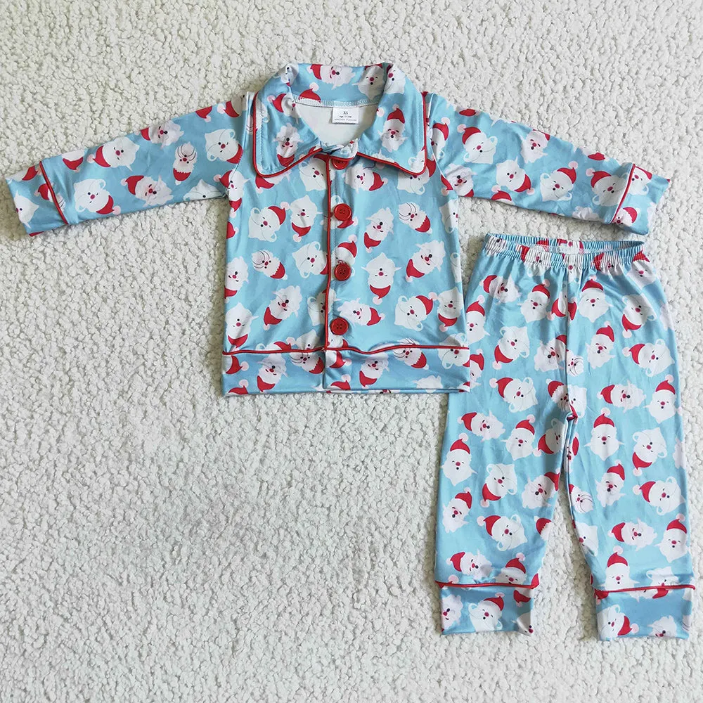 Boutique Boys Pajamas Set Christmas Nightgown Kids Sleepwear 6 A22-17