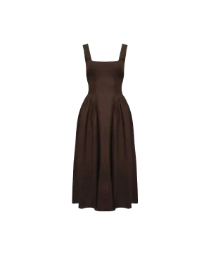 BRIDGETTE LINEN DRESS JAVA