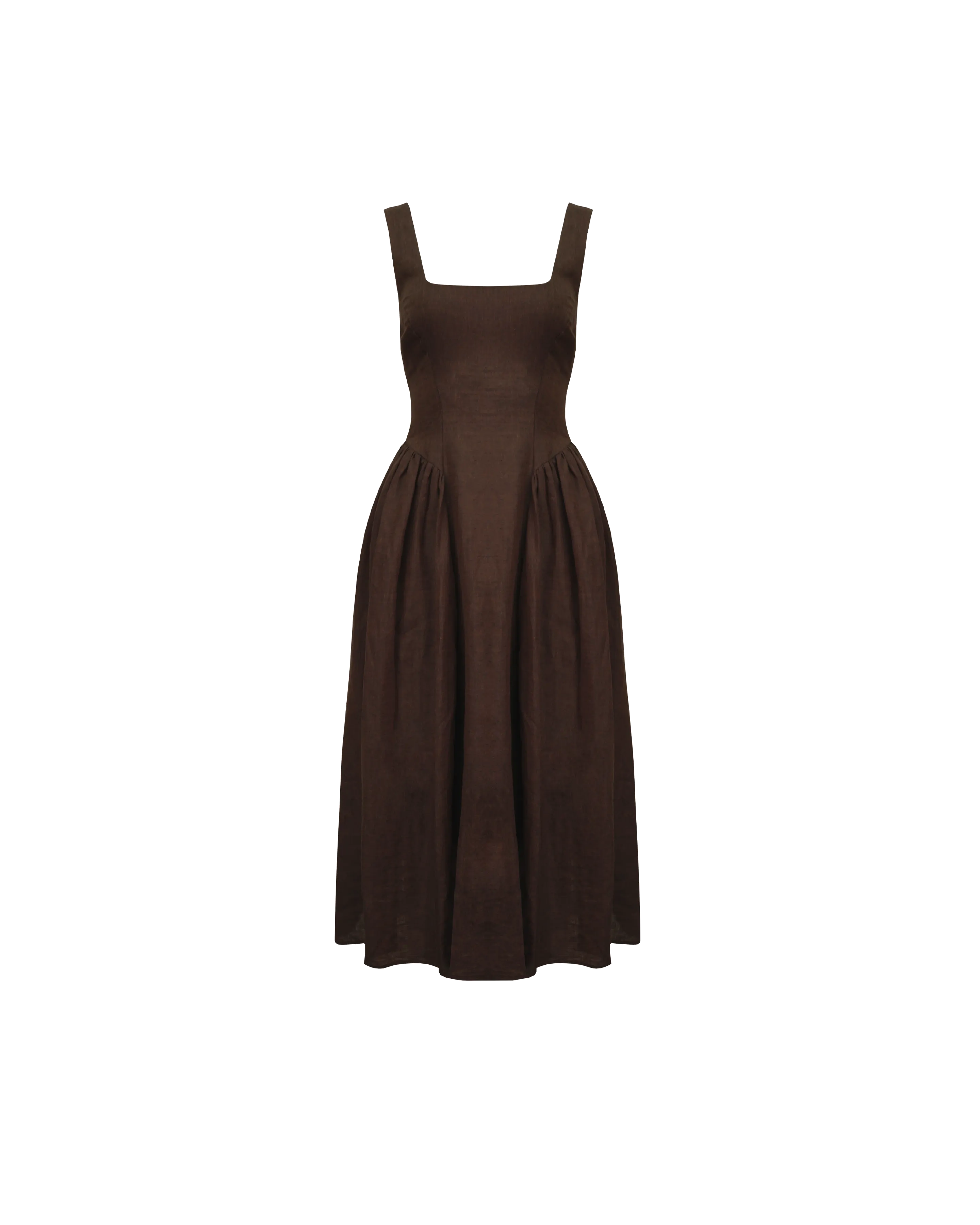 BRIDGETTE LINEN DRESS JAVA