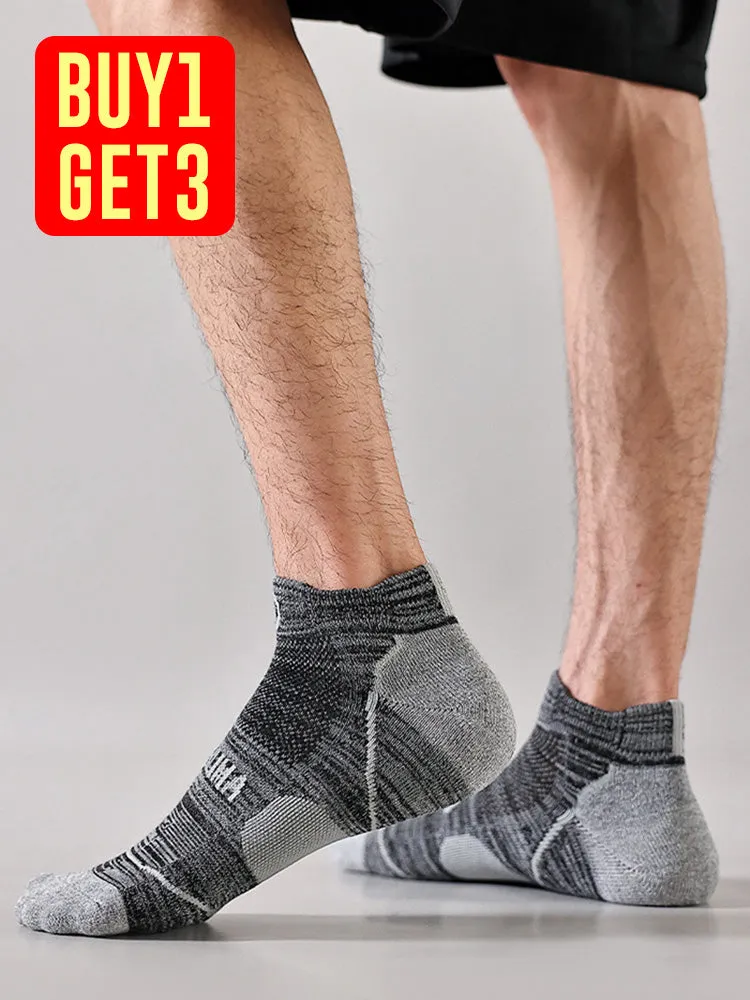 Buy One Get Three Gym Fit Professional Running Low Top Socks