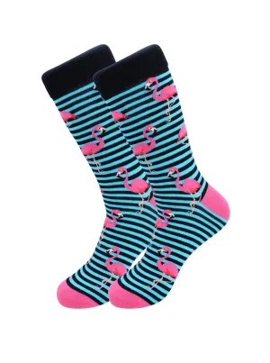 Casual Designer Trending Animal Socks - Flamingo for Men and Women