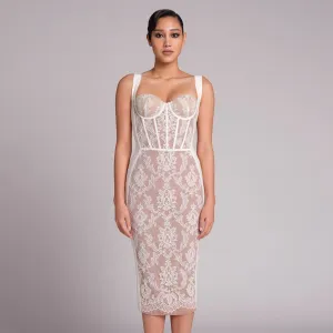 Chic Lace Bandage Bodcon Dress