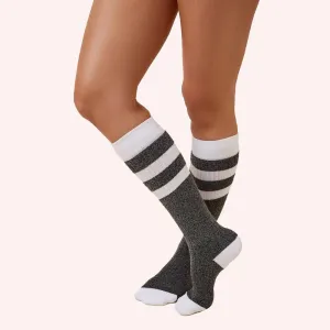 Comforter Maternity Sock - Charcoal Marle/White