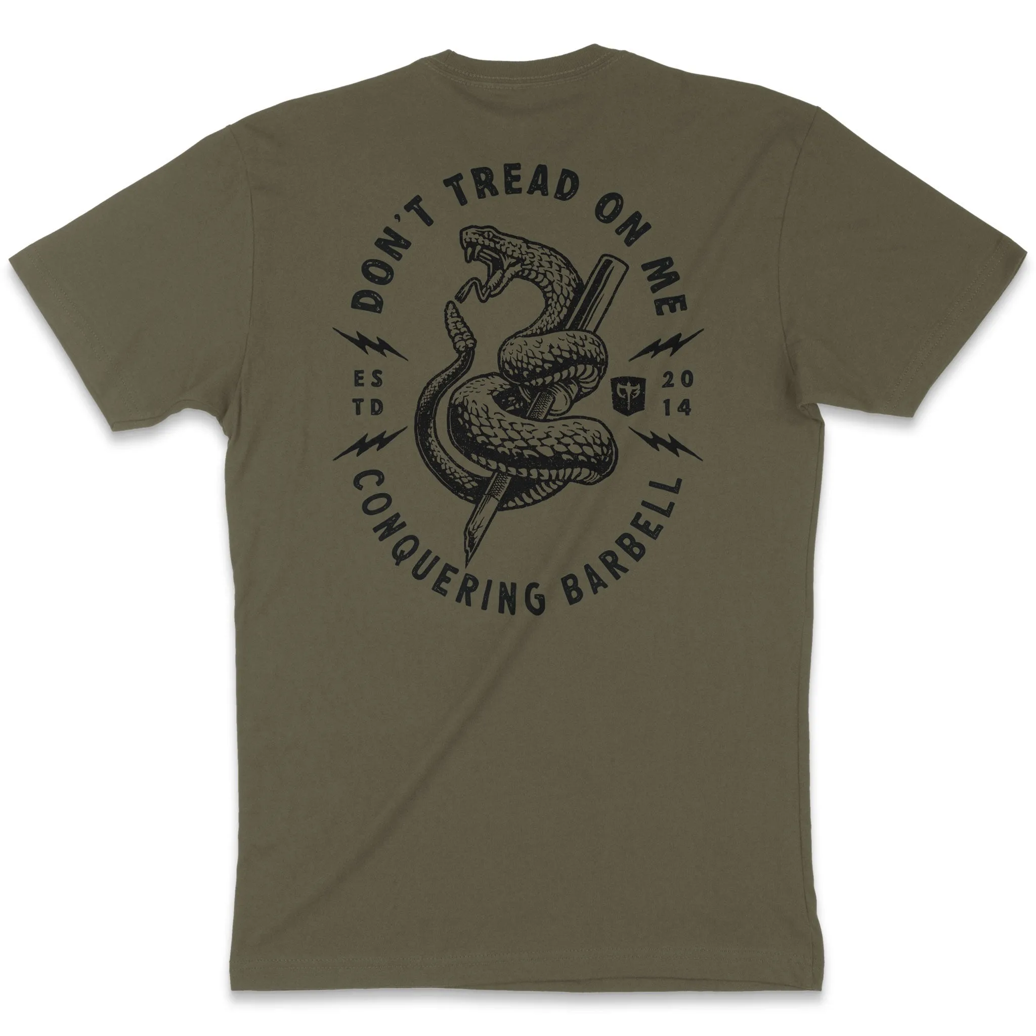 Don't Tread on Me (Version 2) - Military Green Tee