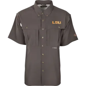 Drake LSU Flyweight Wingshooter's Short Sleeve Shirt