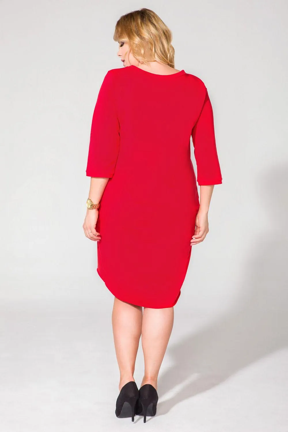 Elegant Knit Daydress with Convenient Hip Pockets - Tessita Collection