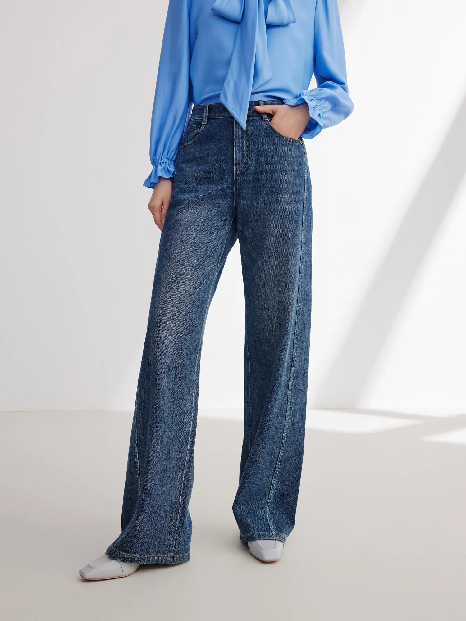 EP YAYING Straight Wide-Leg Jeans