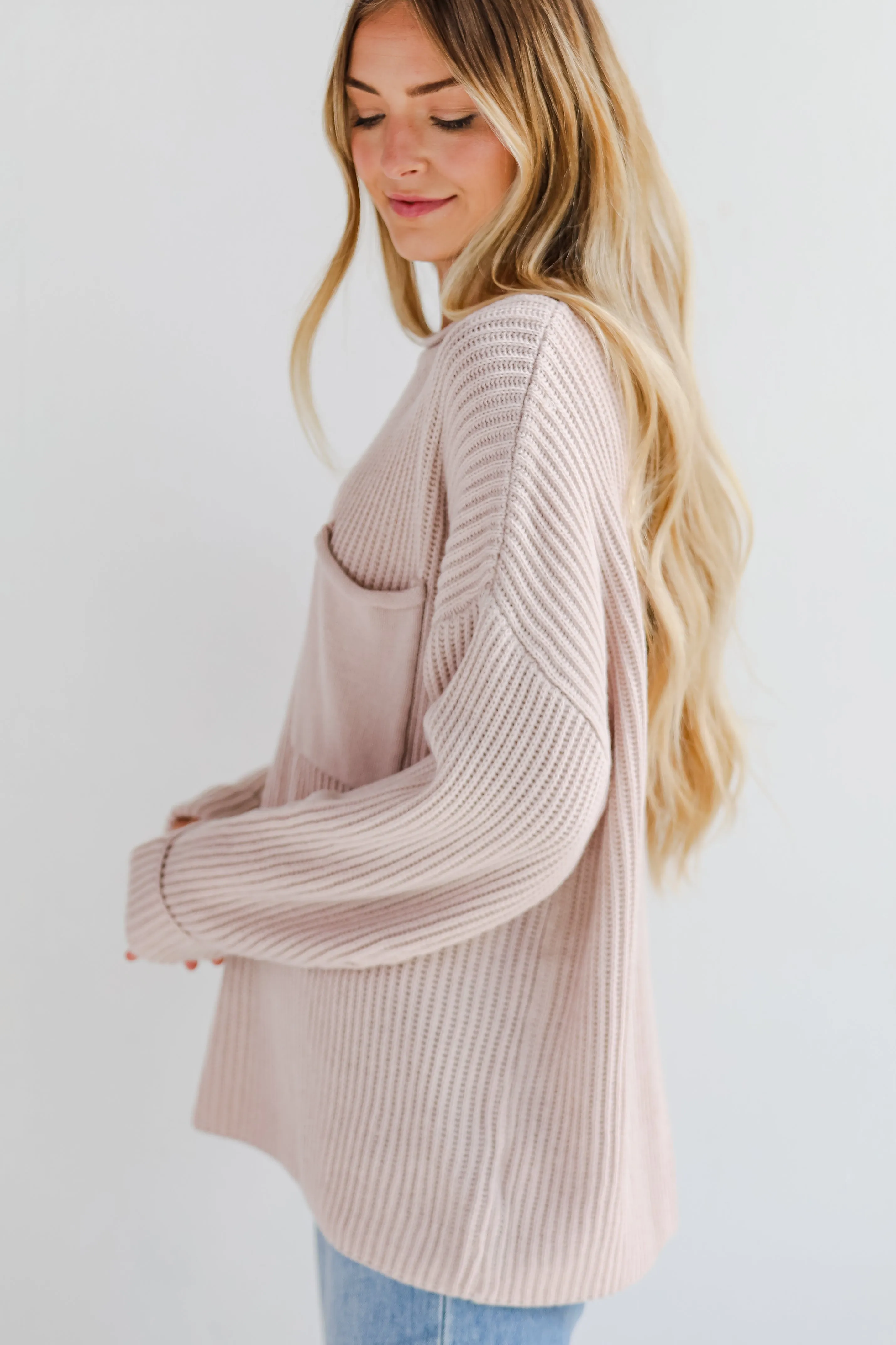 FINAL SALE - Fall Feelings Blush Oversized Sweater