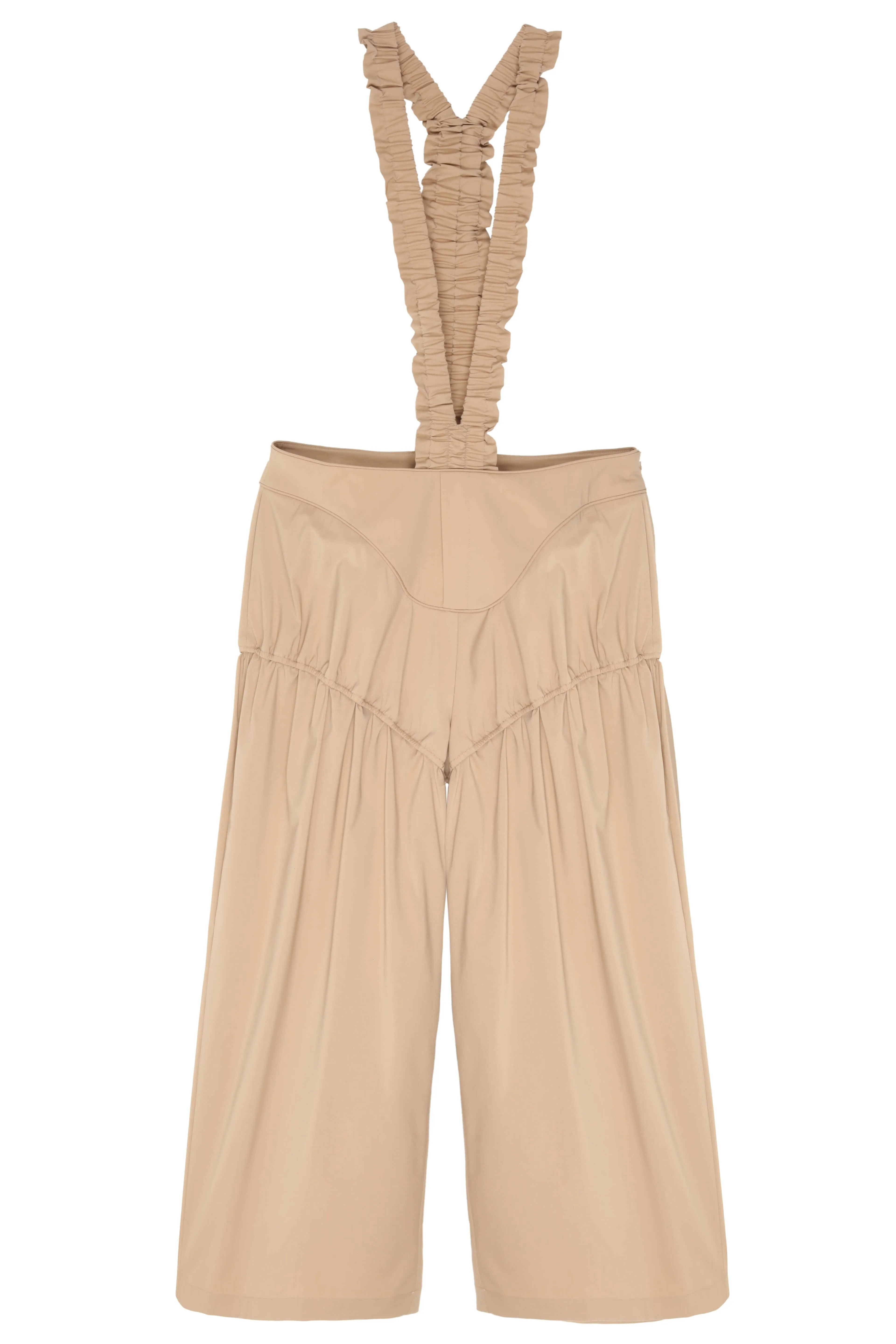 GATHERED SUSPENDER PANTS