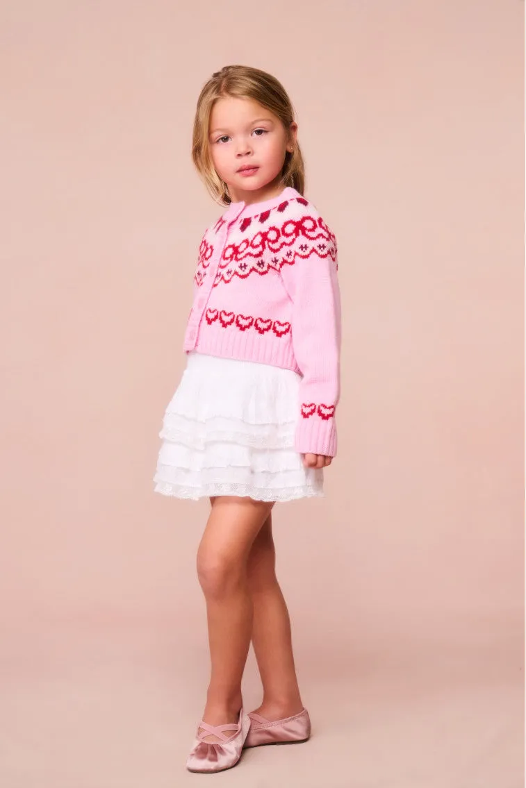 Girls Wrenna Wool Fair Isle Cardigan