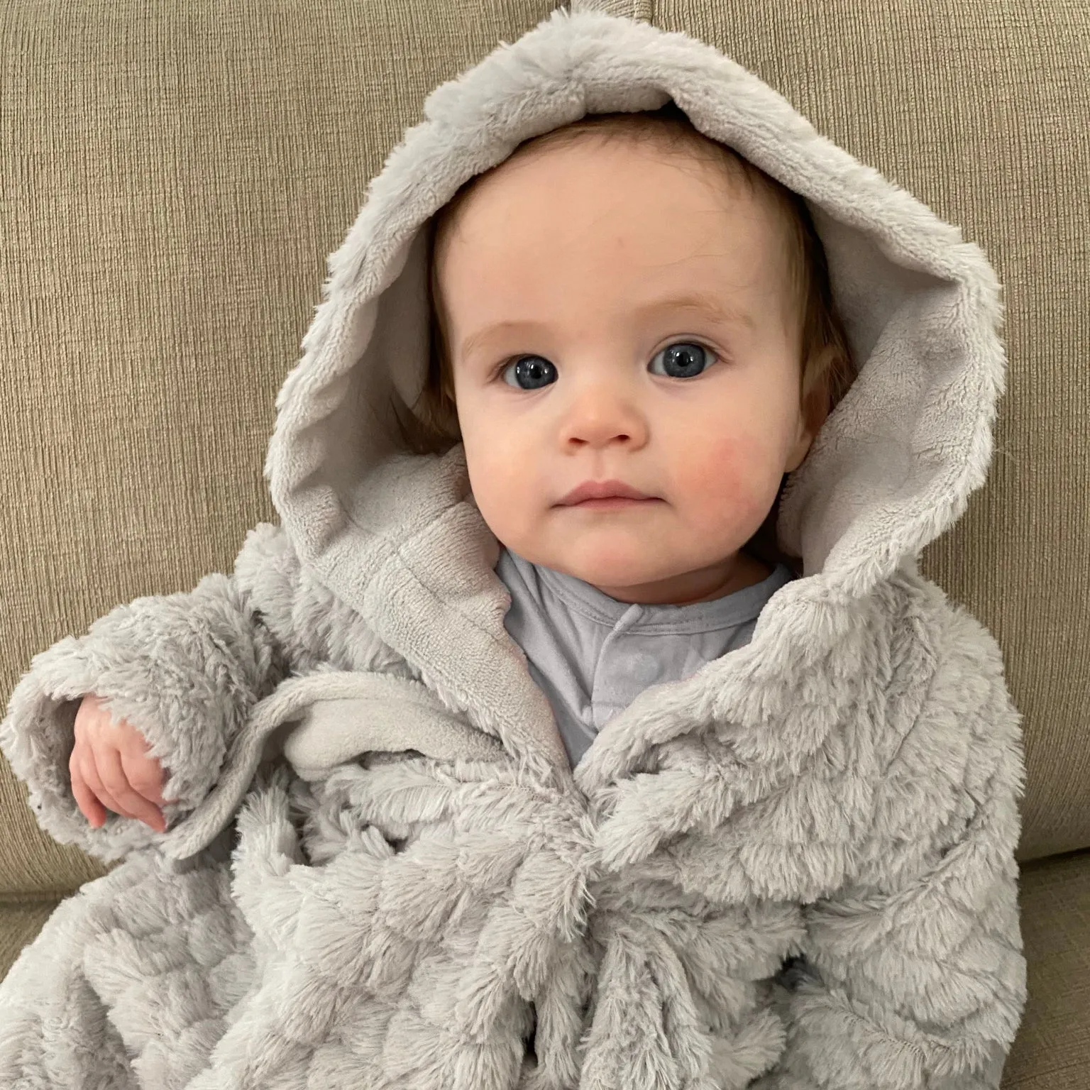 Gray Baby Robe