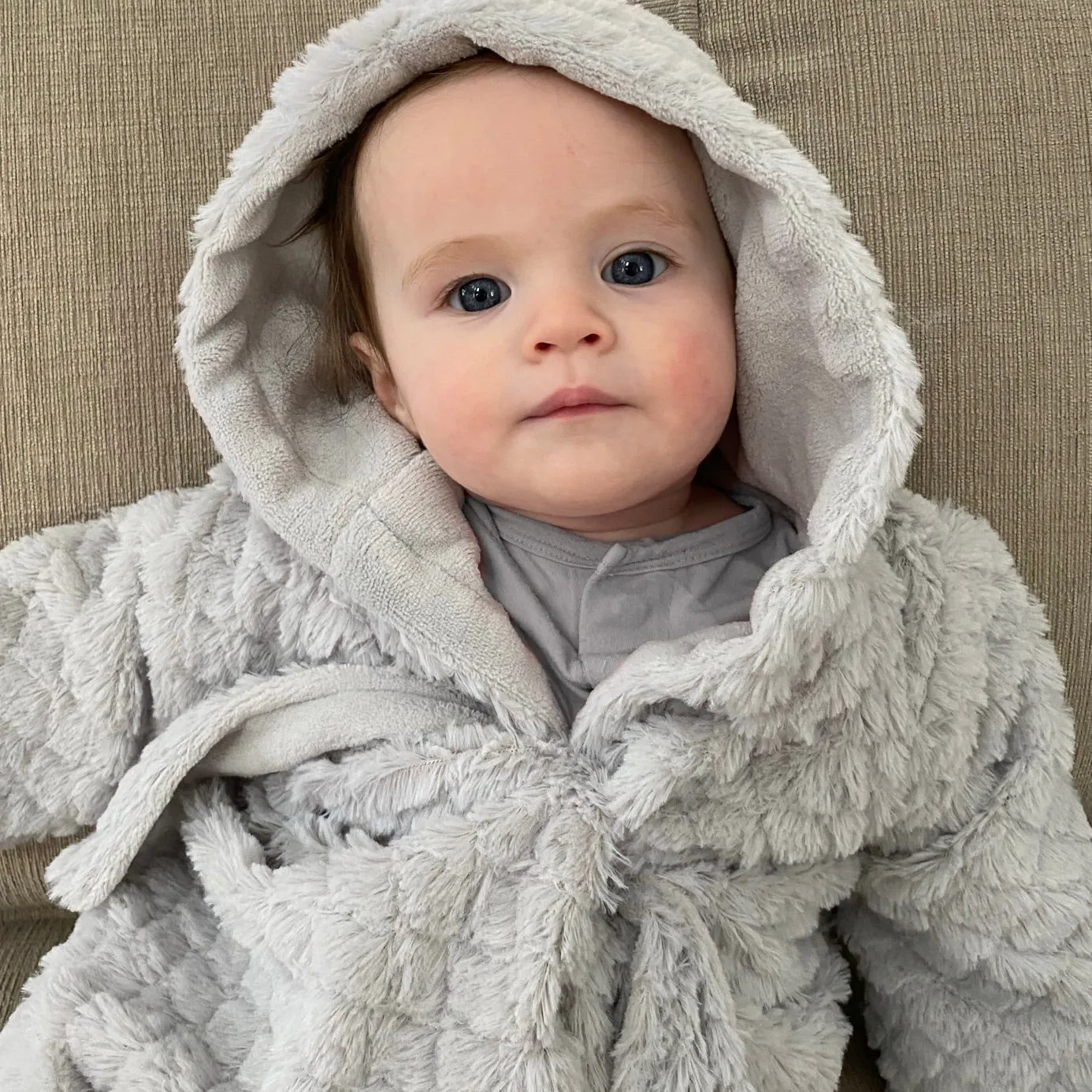 Gray Baby Robe