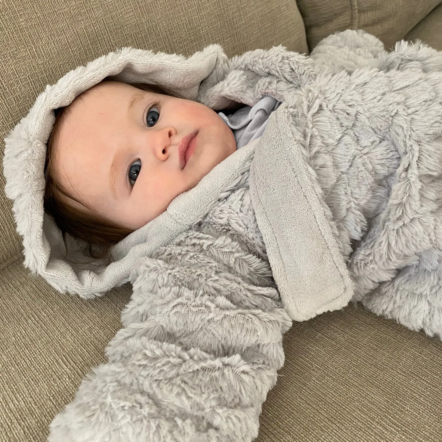 Gray Baby Robe