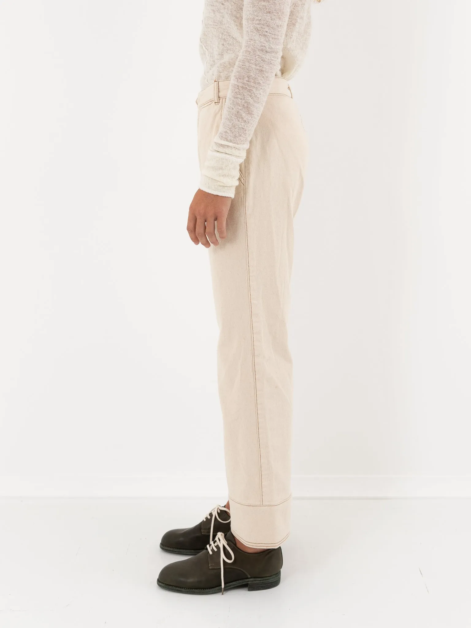 Hazel Brown Soft Denim Work Pants