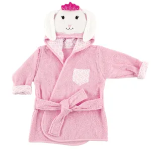 Hudson Baby Cotton Animal Face Bathrobe, Princess Bunny