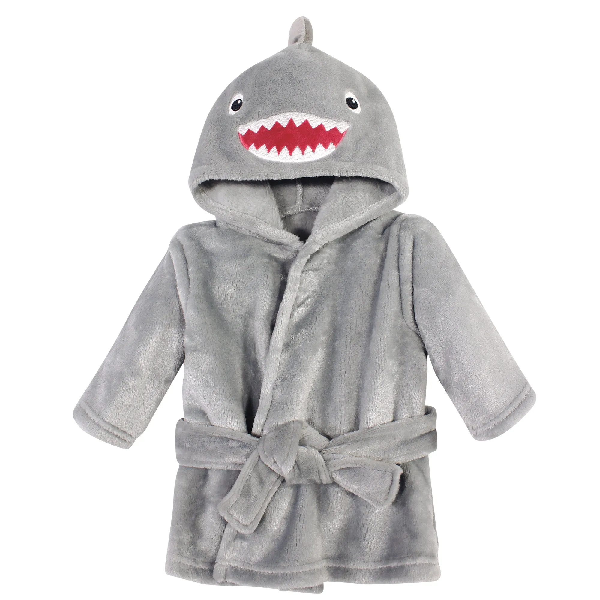 Hudson Baby Plush Animal Face Bathrobe, Shark