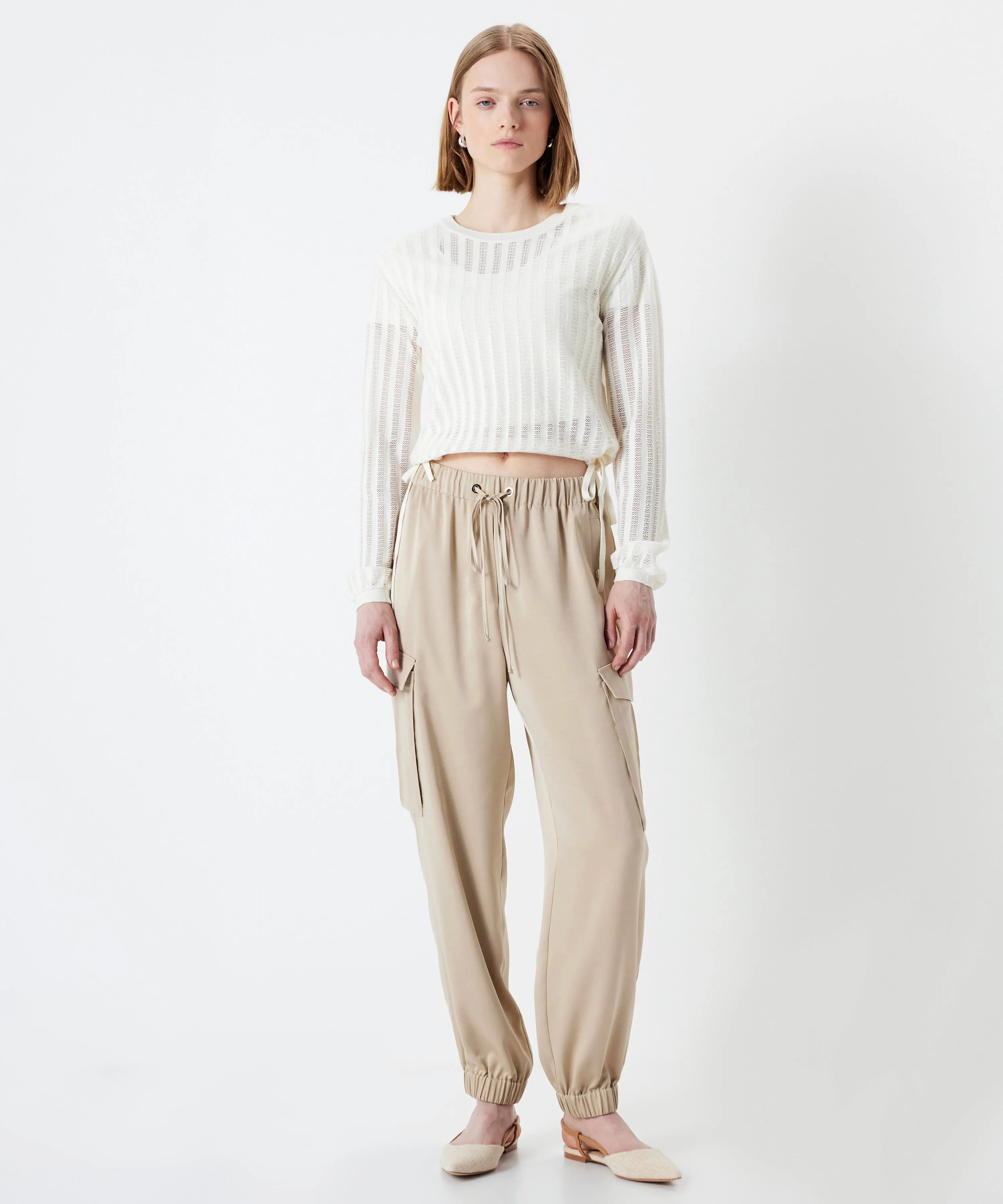 Ipekyol Transparent Textured Knitwear White