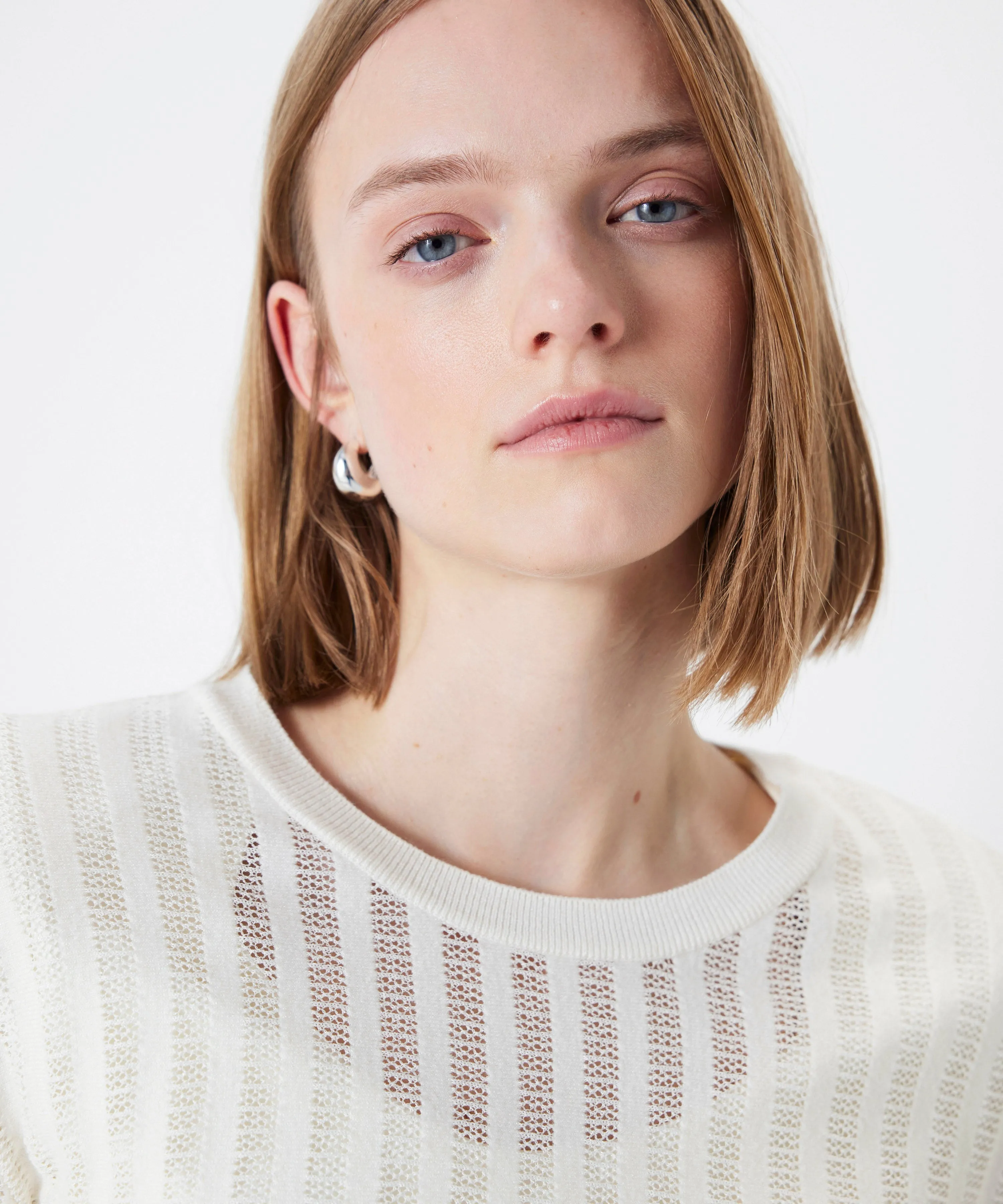 Ipekyol Transparent Textured Knitwear White