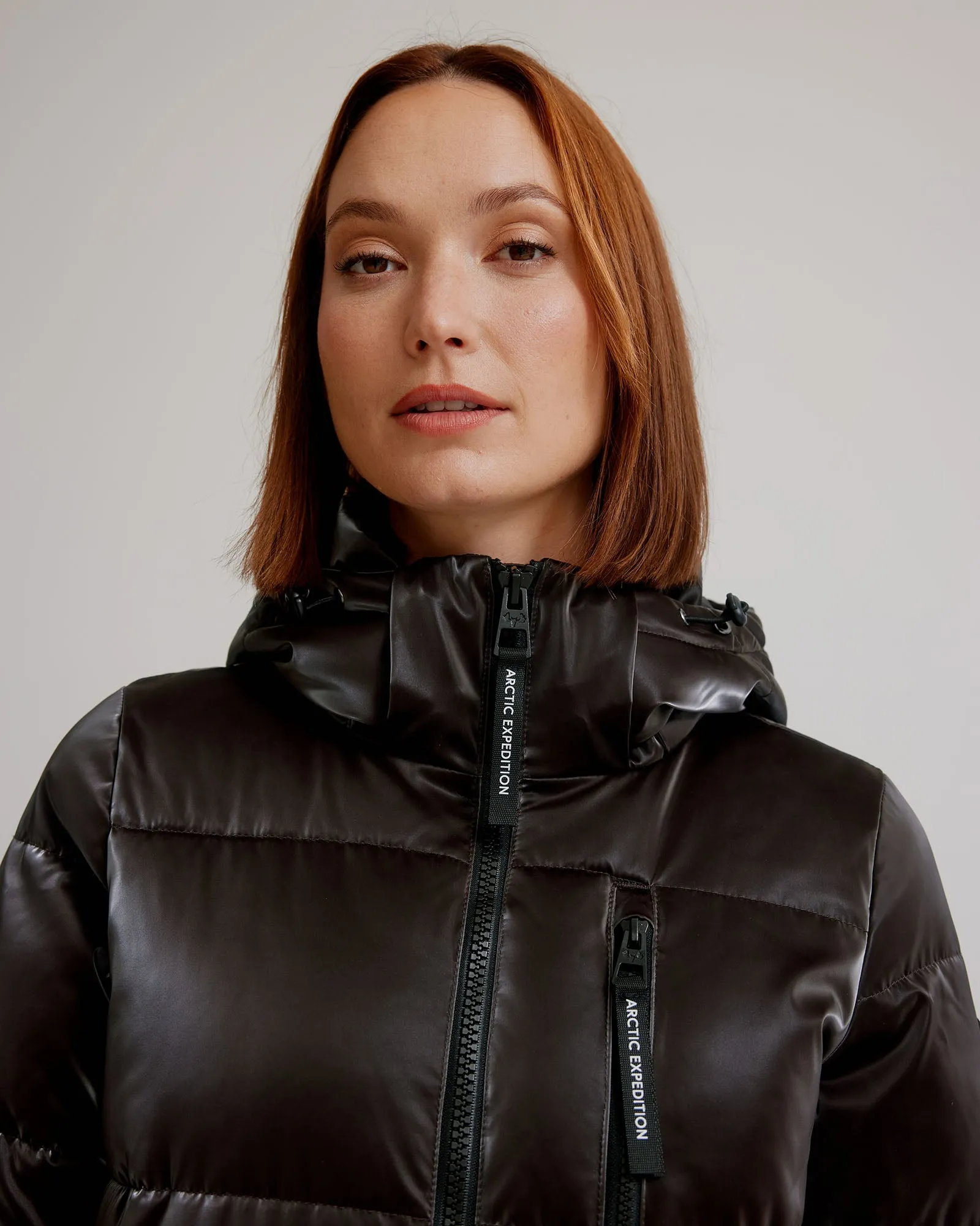 Iridescent Mid-Length Puffer Jacket