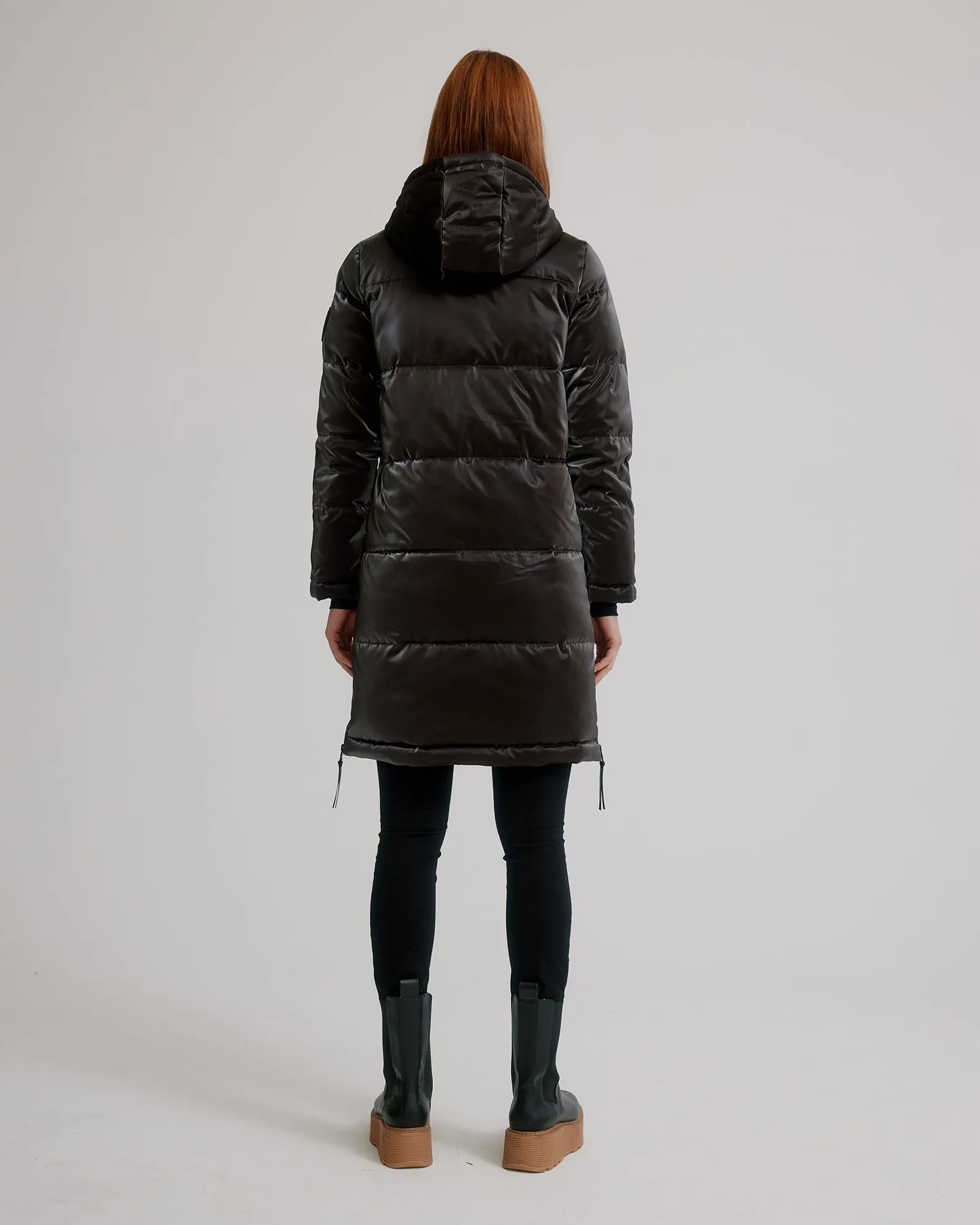 Iridescent Mid-Length Puffer Jacket