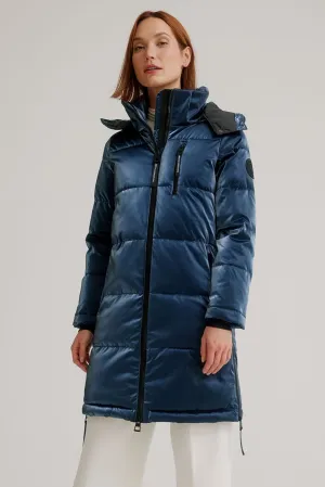 Iridescent Mid-Length Puffer Jacket