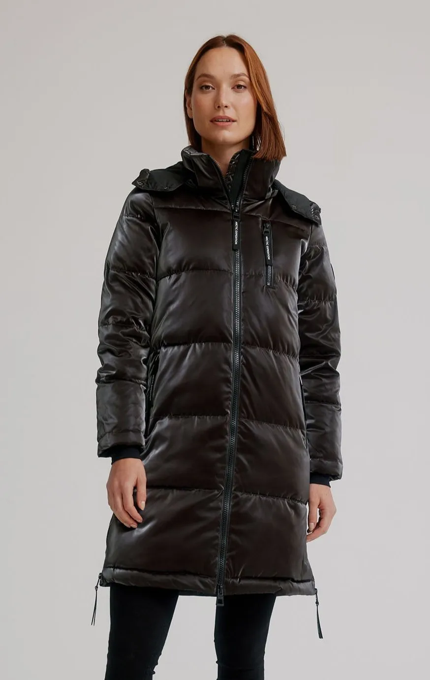 Iridescent Mid-Length Puffer Jacket