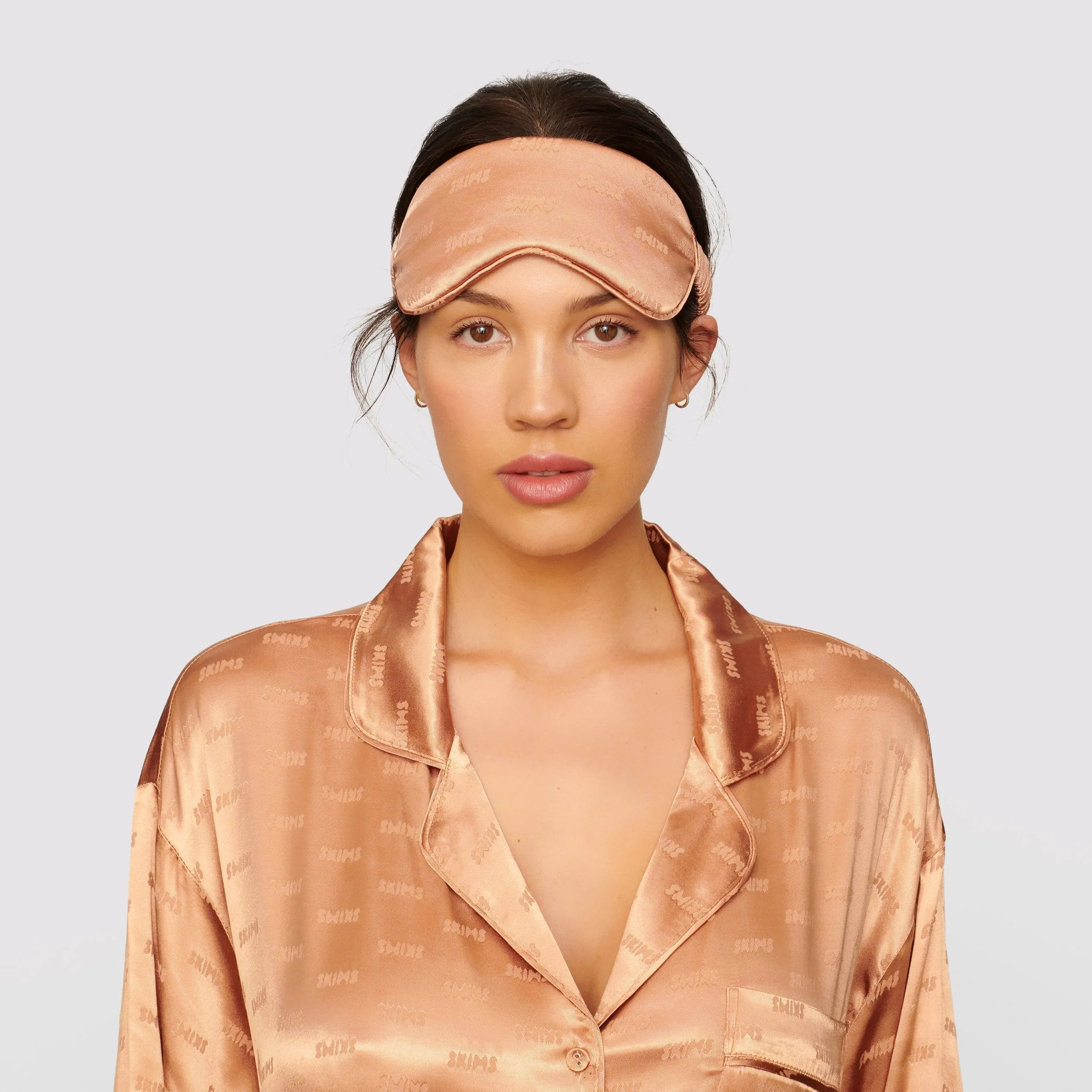 JACQUARD EYE MASK | OCHRE