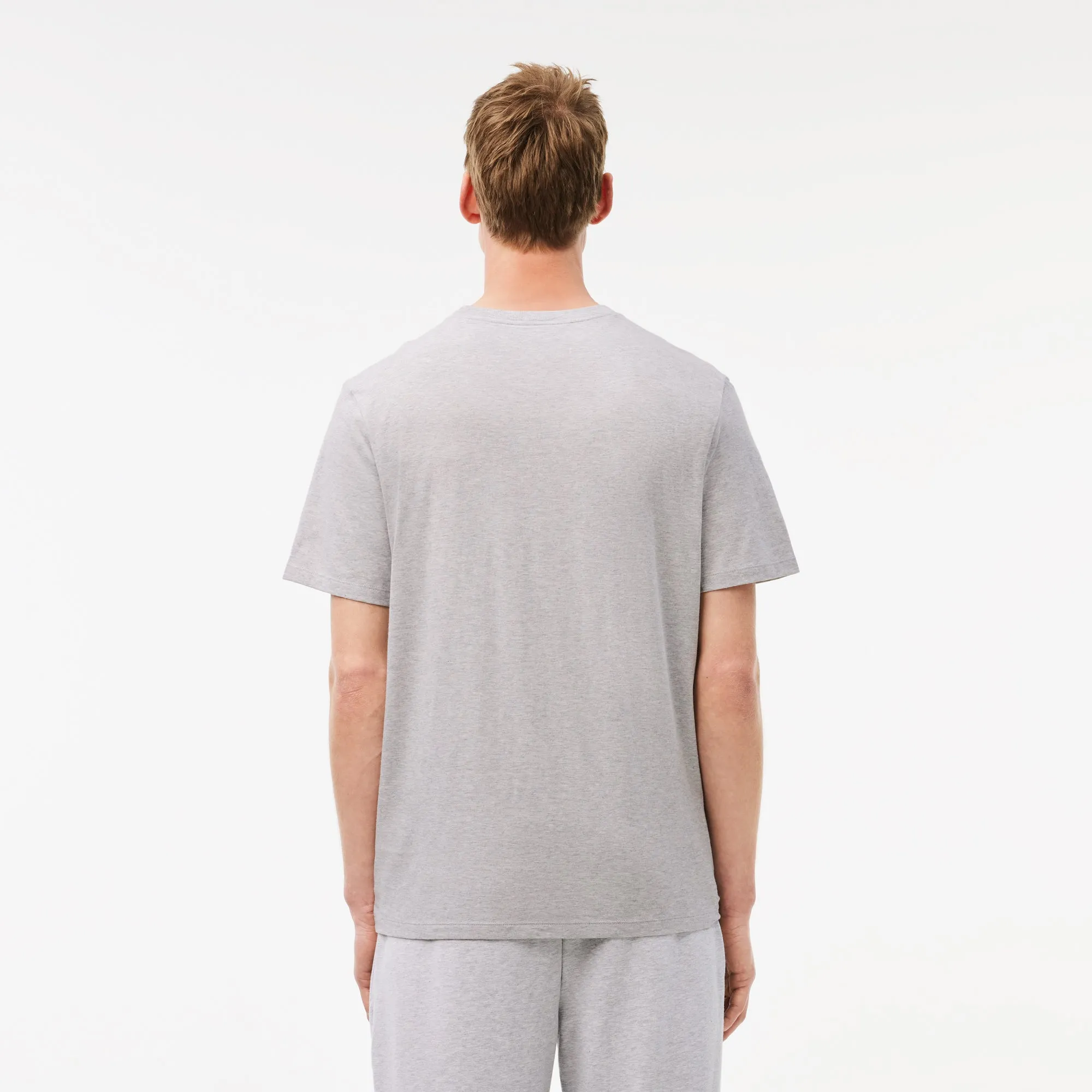 Lacoste Men's Loungewear T-Shirt - Silver Chine/Green