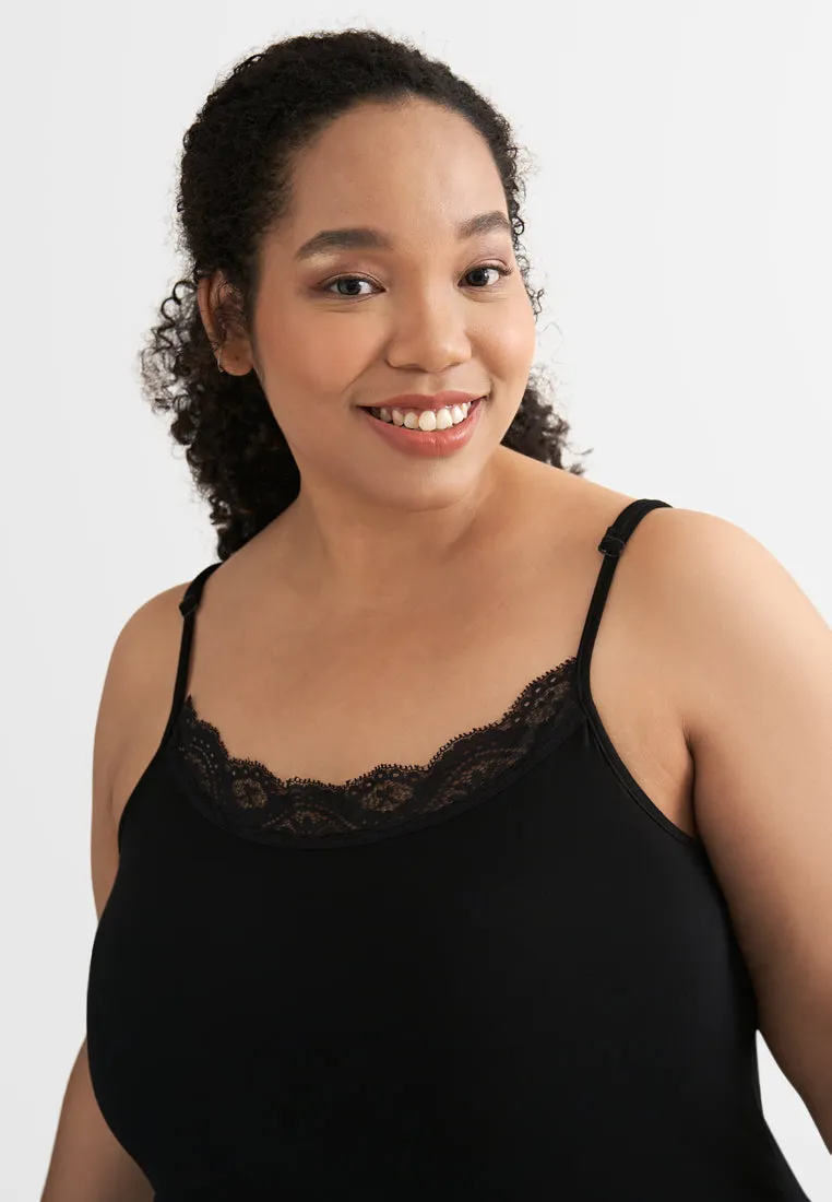 Leena OUTSTANDINGLY SOFT Lace Camisole - Black