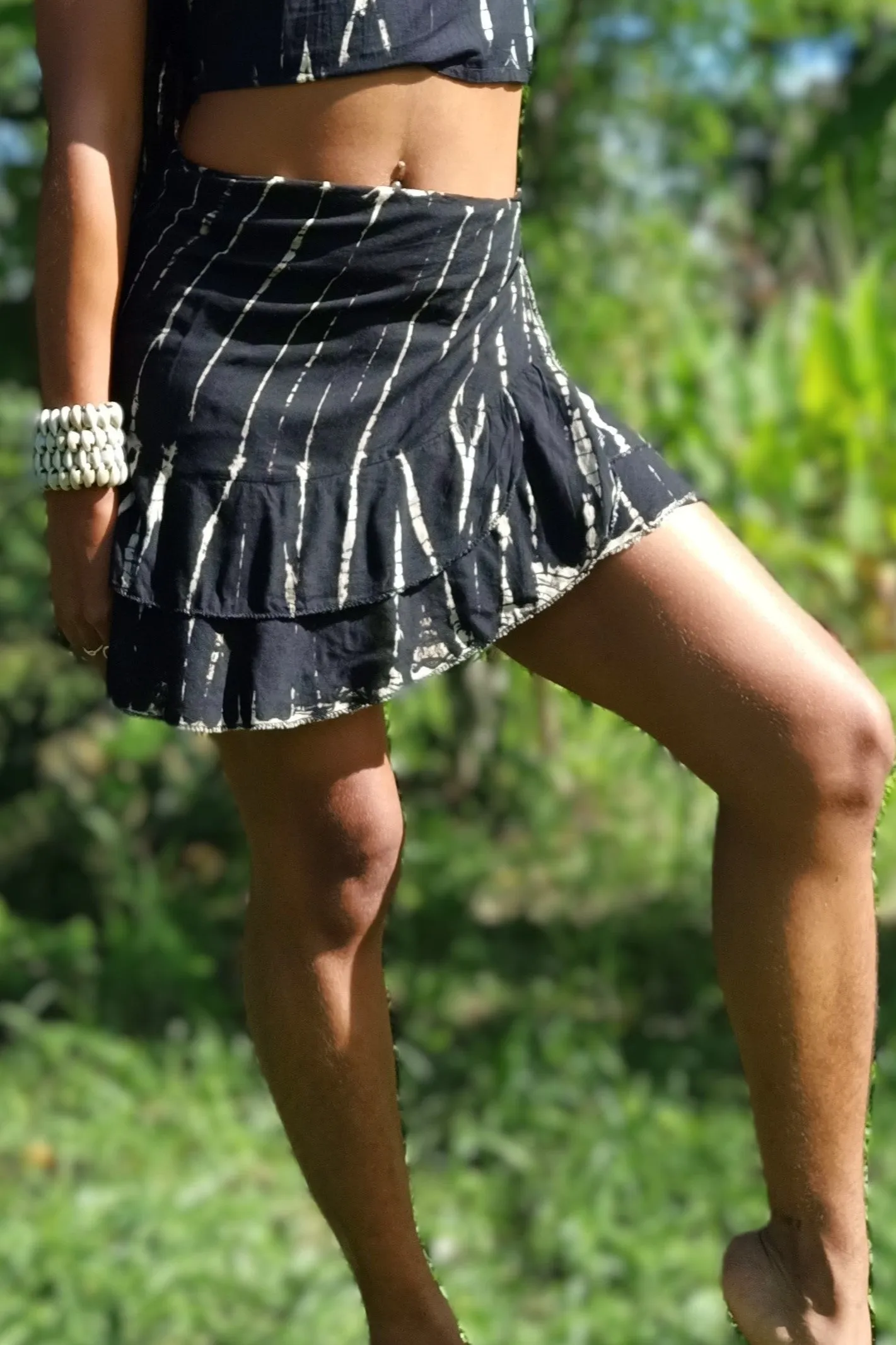 Lightning Tie Dye Wrap Skirt