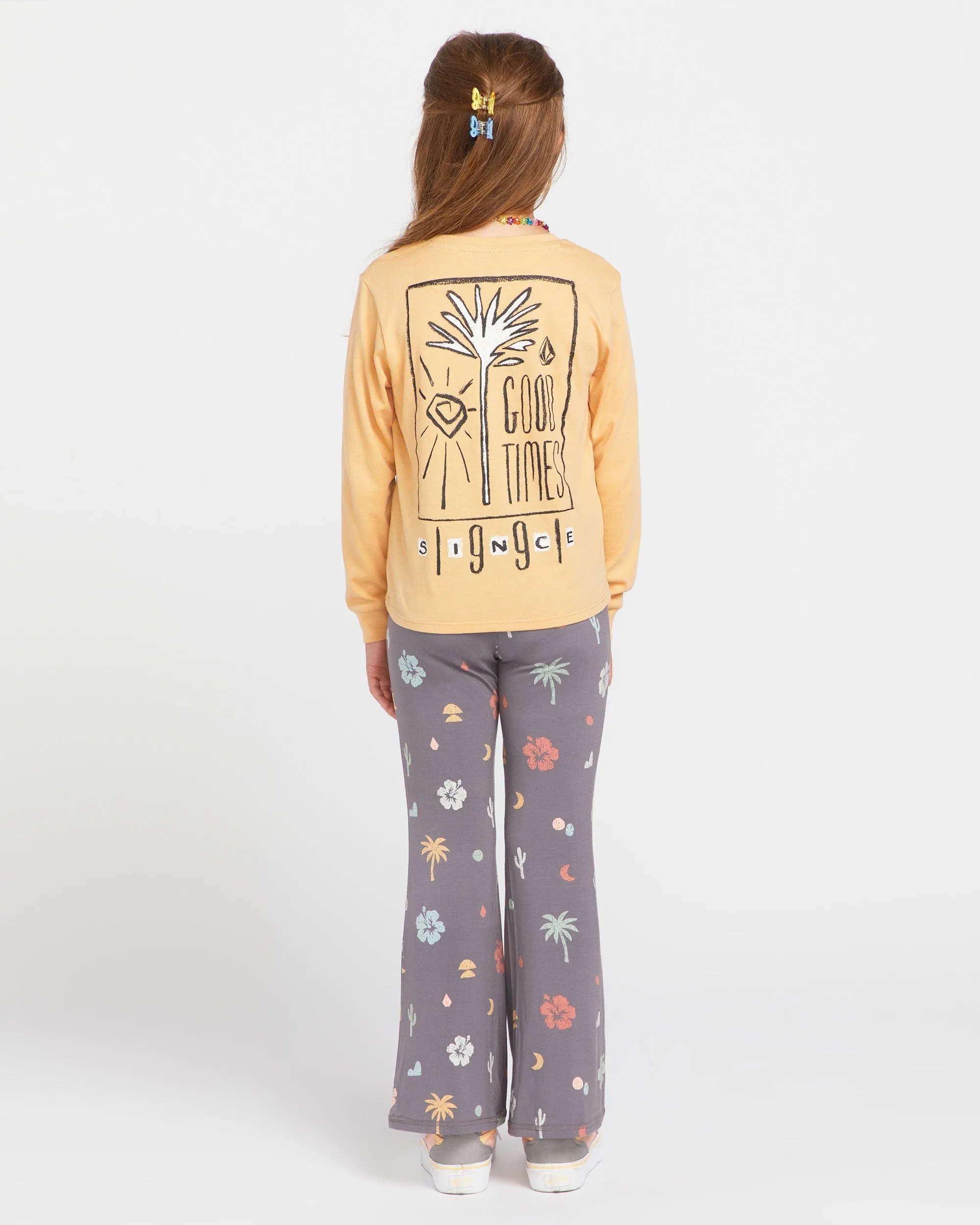 Little Girls Made From Stoke Long Sleeve Tee - Sand