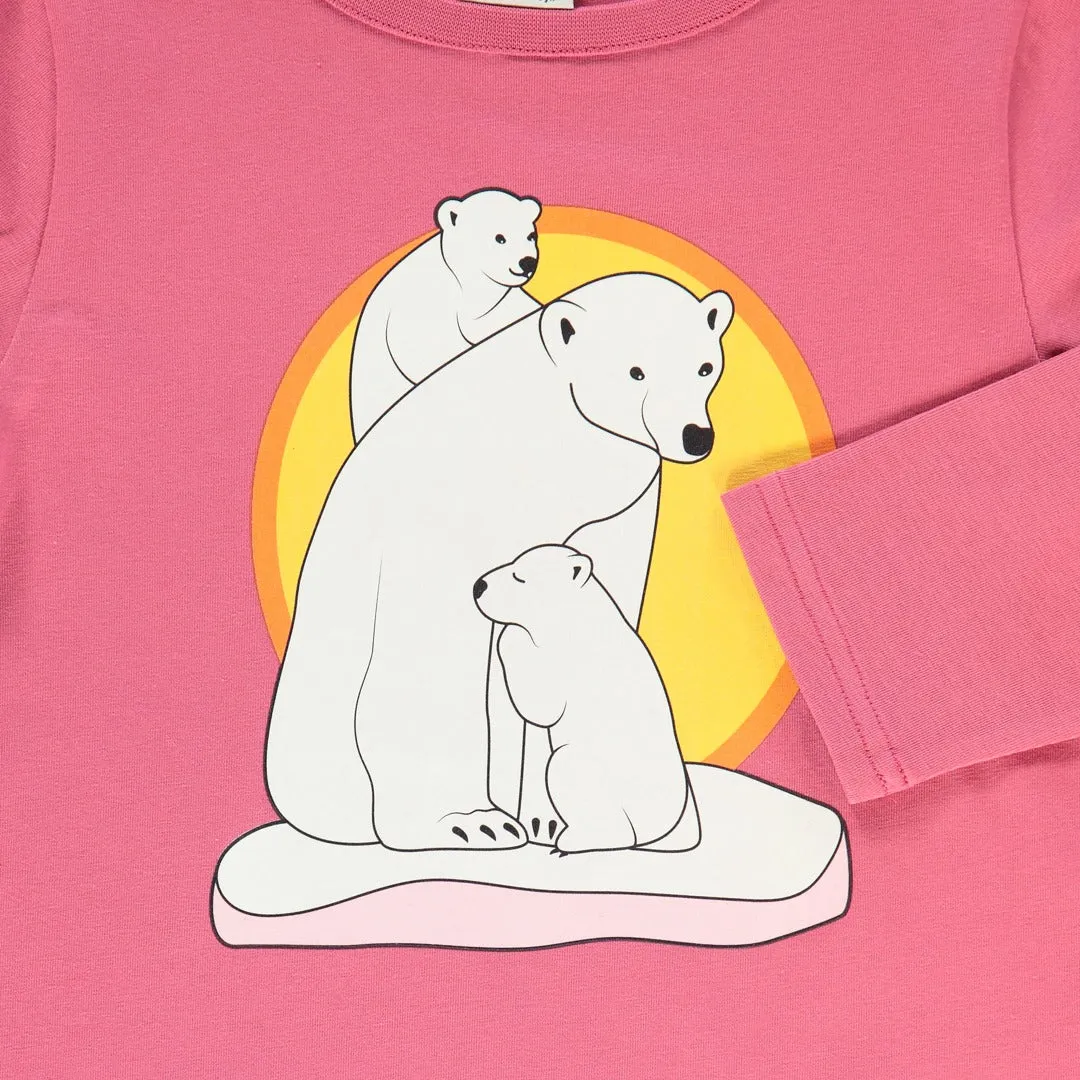 Long-sleeved top with polar bears