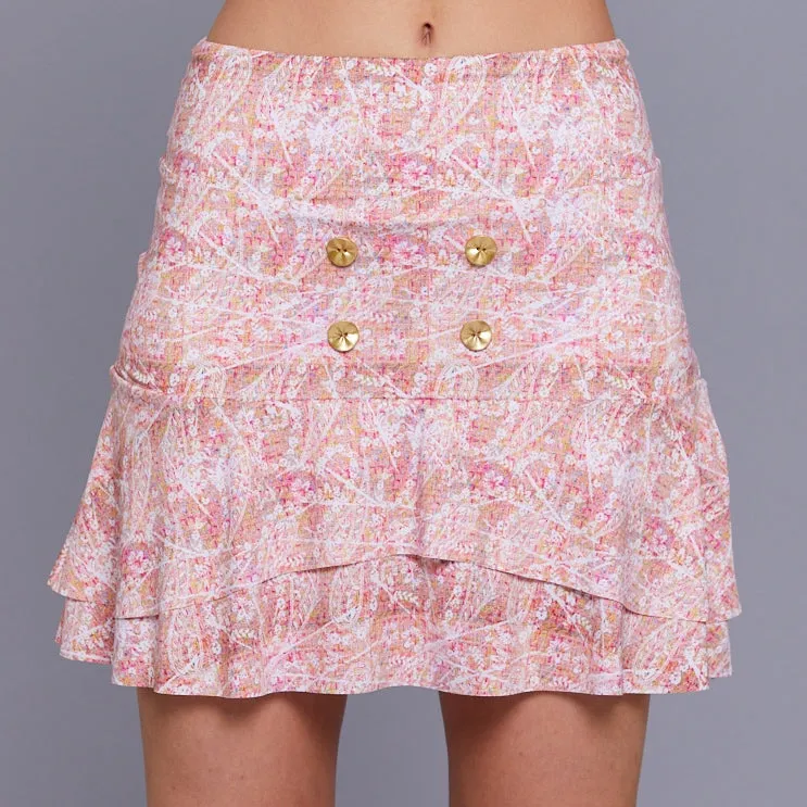 Lush Weave Two Tier 16.5" Skort (with buttons)